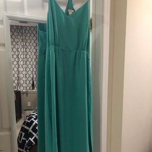 J Crew Kelly Green Maxi Dress